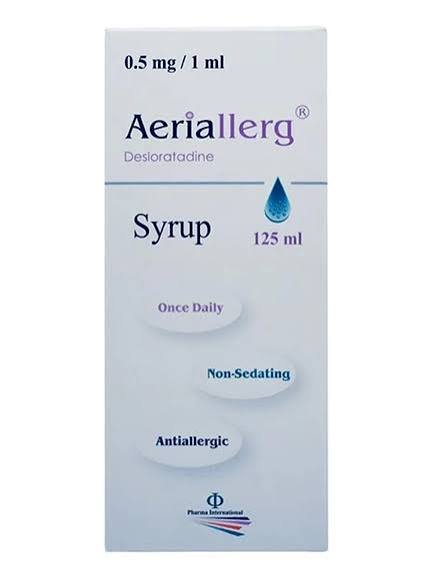 Aeriallerg (Desloratadine) syrup 125ml